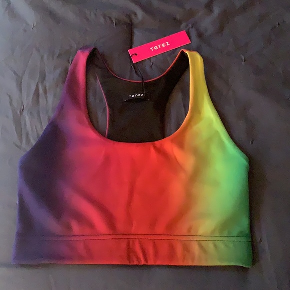 Terez Vision Rainbow Sports Bra NWT Sz Small - Picture 9 of 12